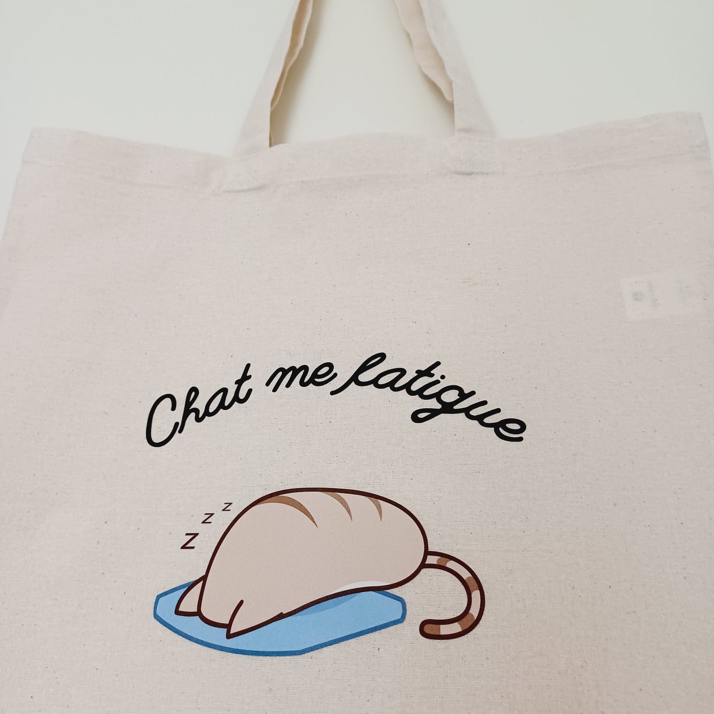 Tote bag Chat me fatigue