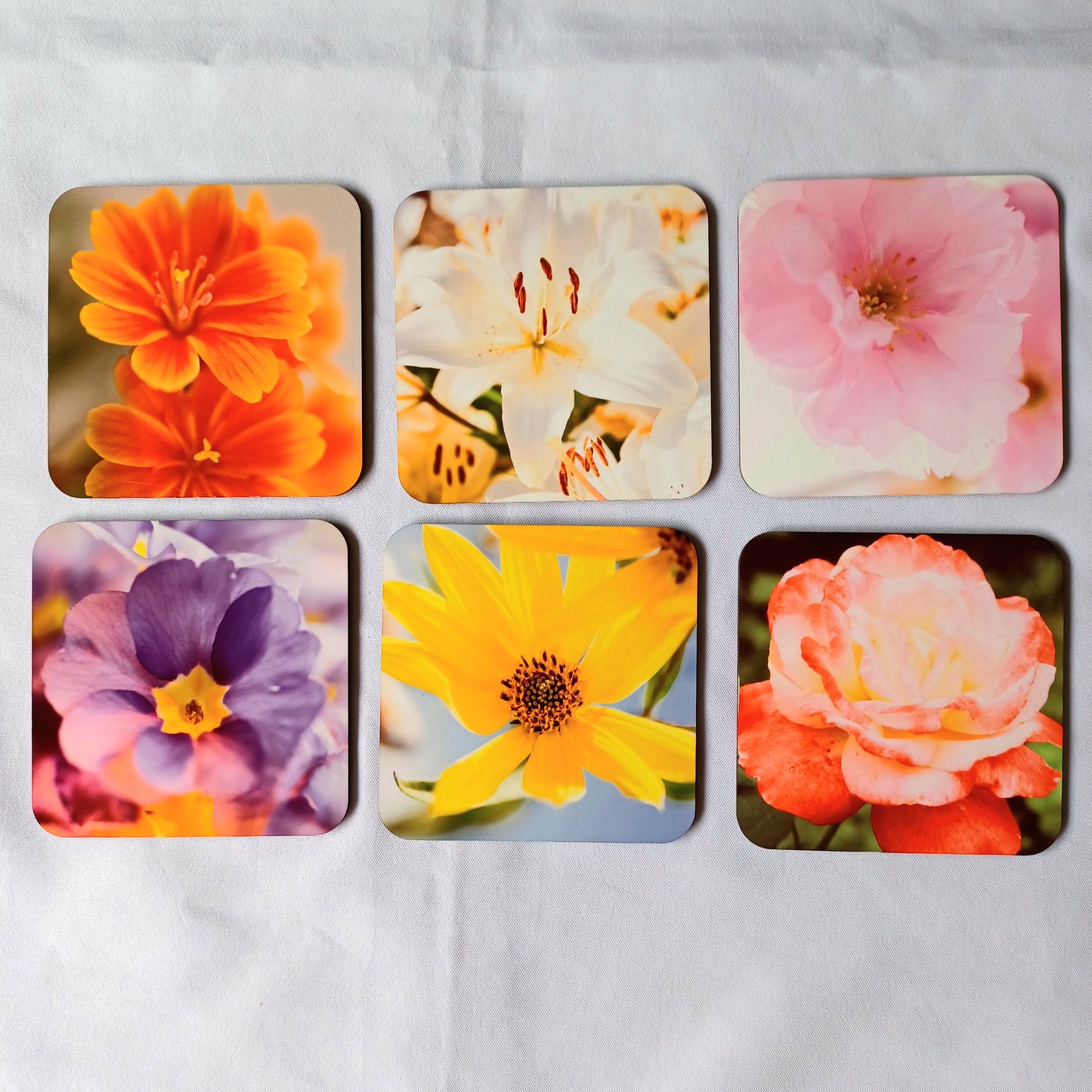 Sous-verres fleurs