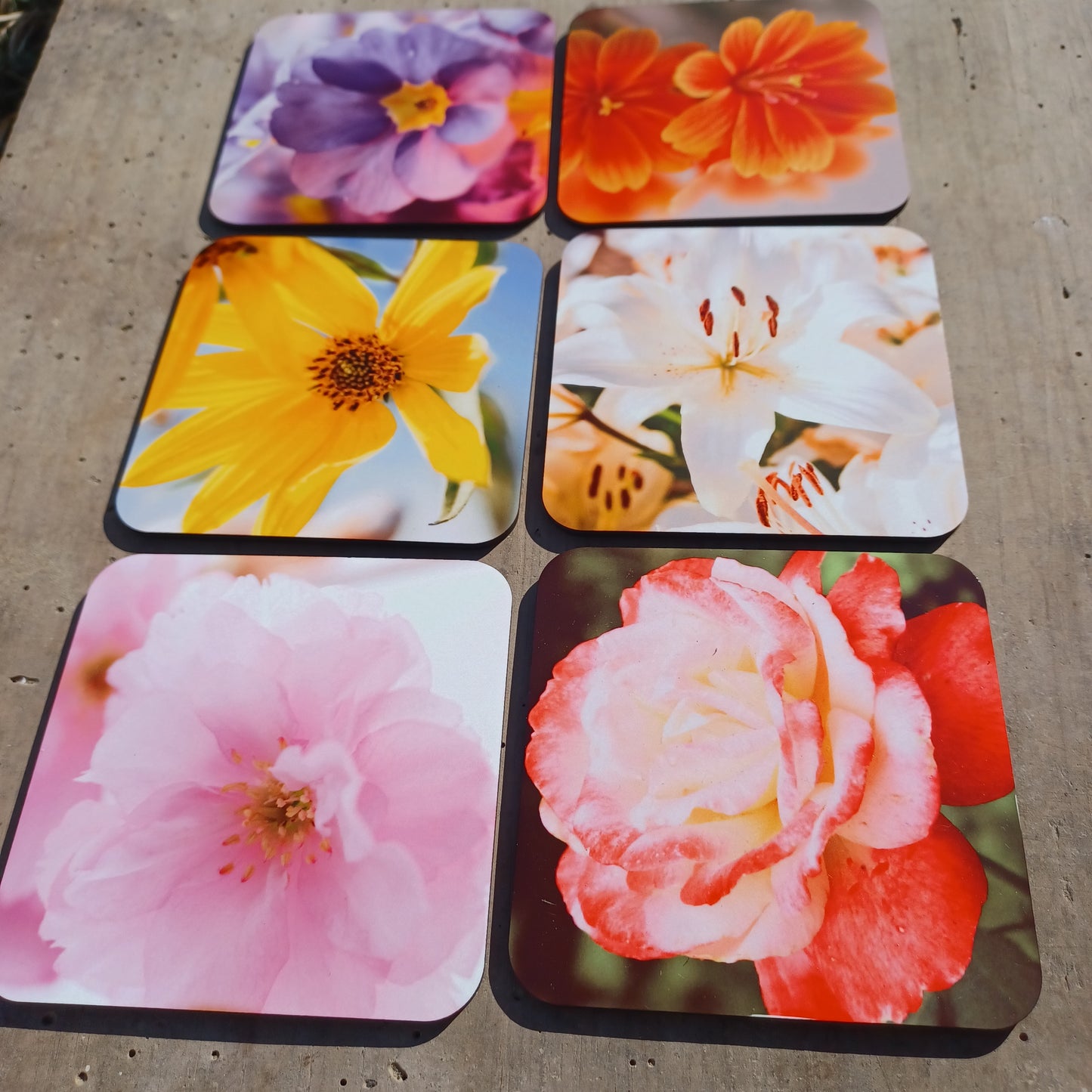 Sous-verres fleurs