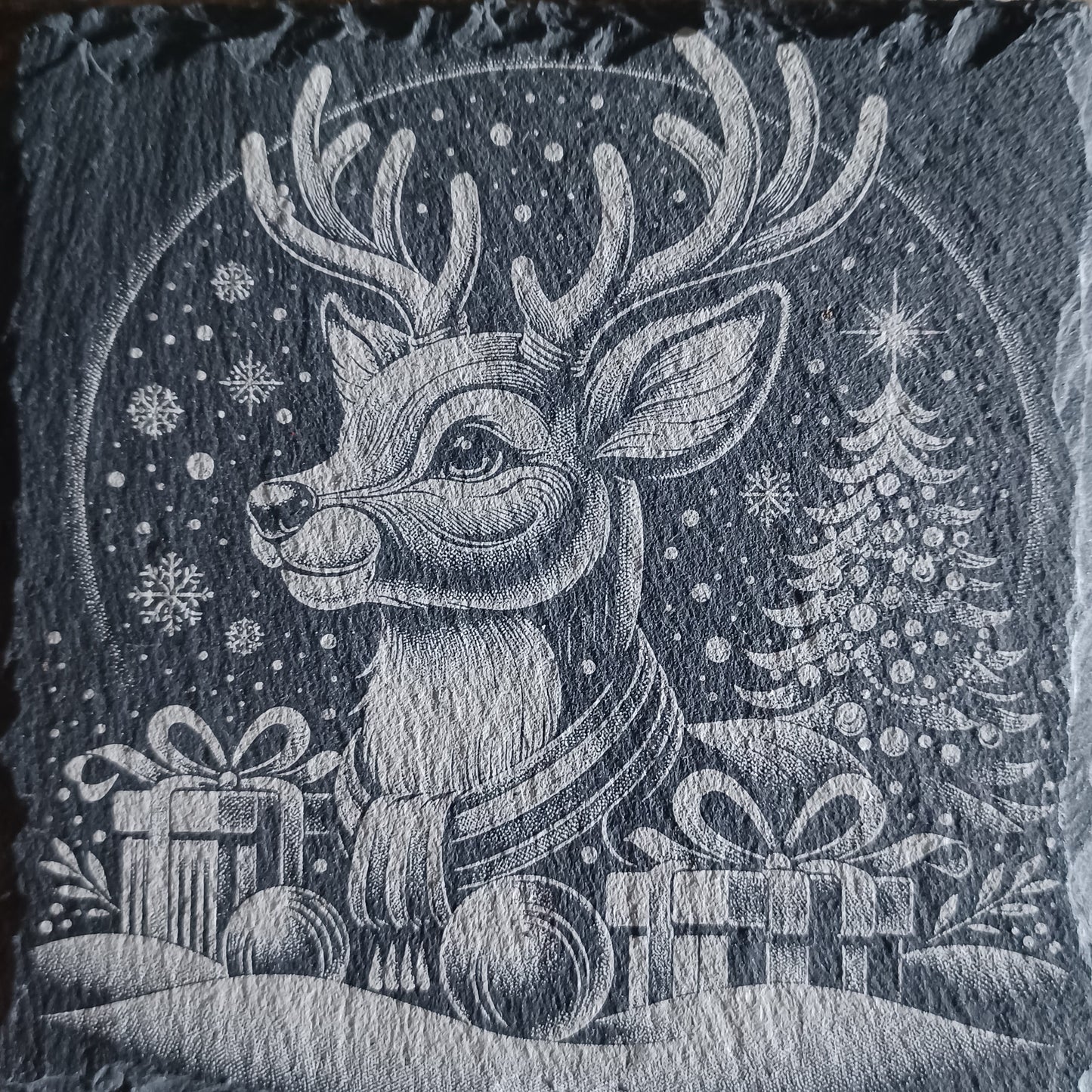 Sous-verre ardoise Renne