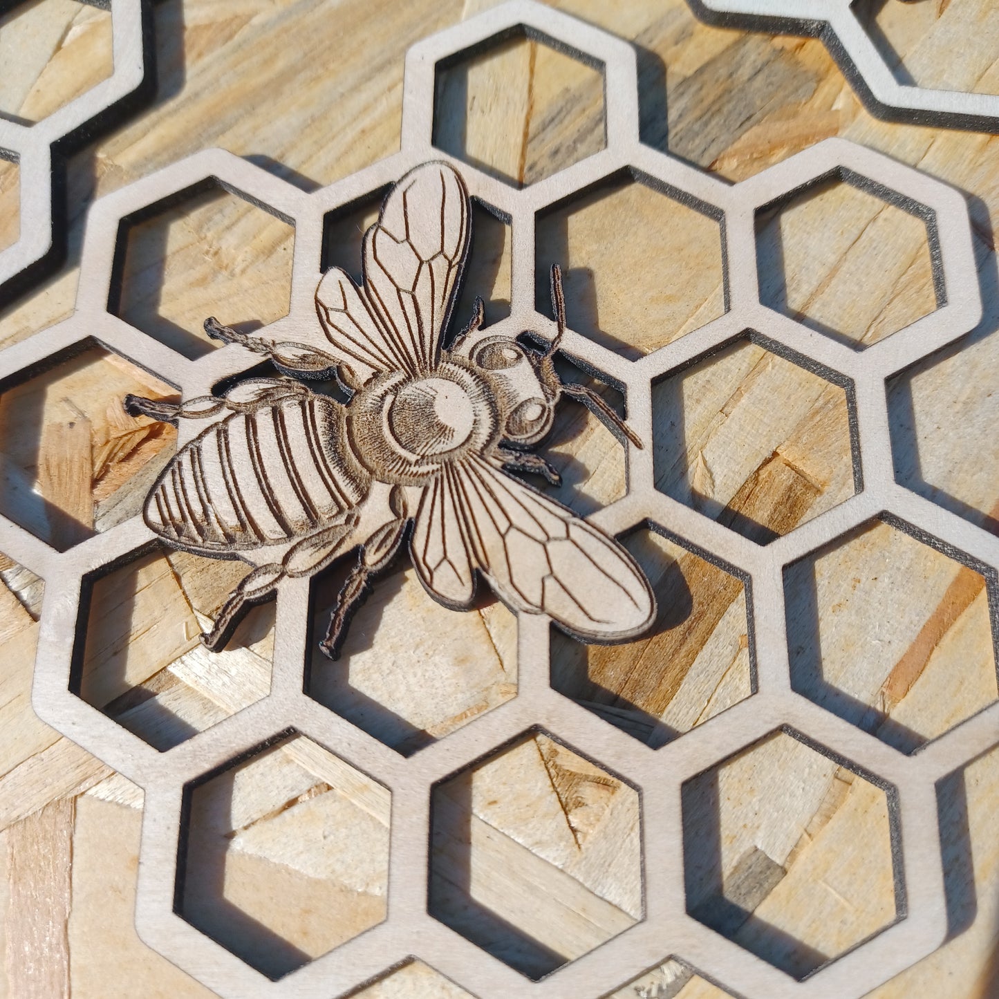 Sous-verre bois Abeille