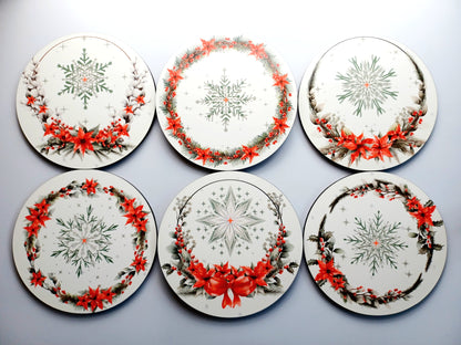 Sous-verre Poinsettia Noël