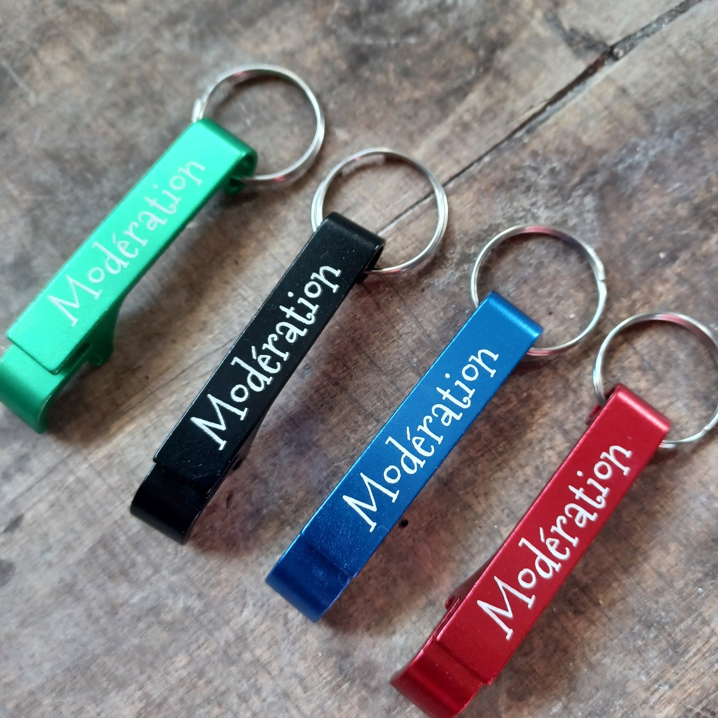 Porte-clés décapsuleur "Modération"