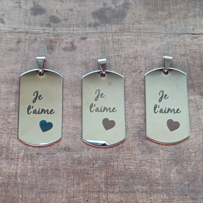 Médaille "je t'aime"