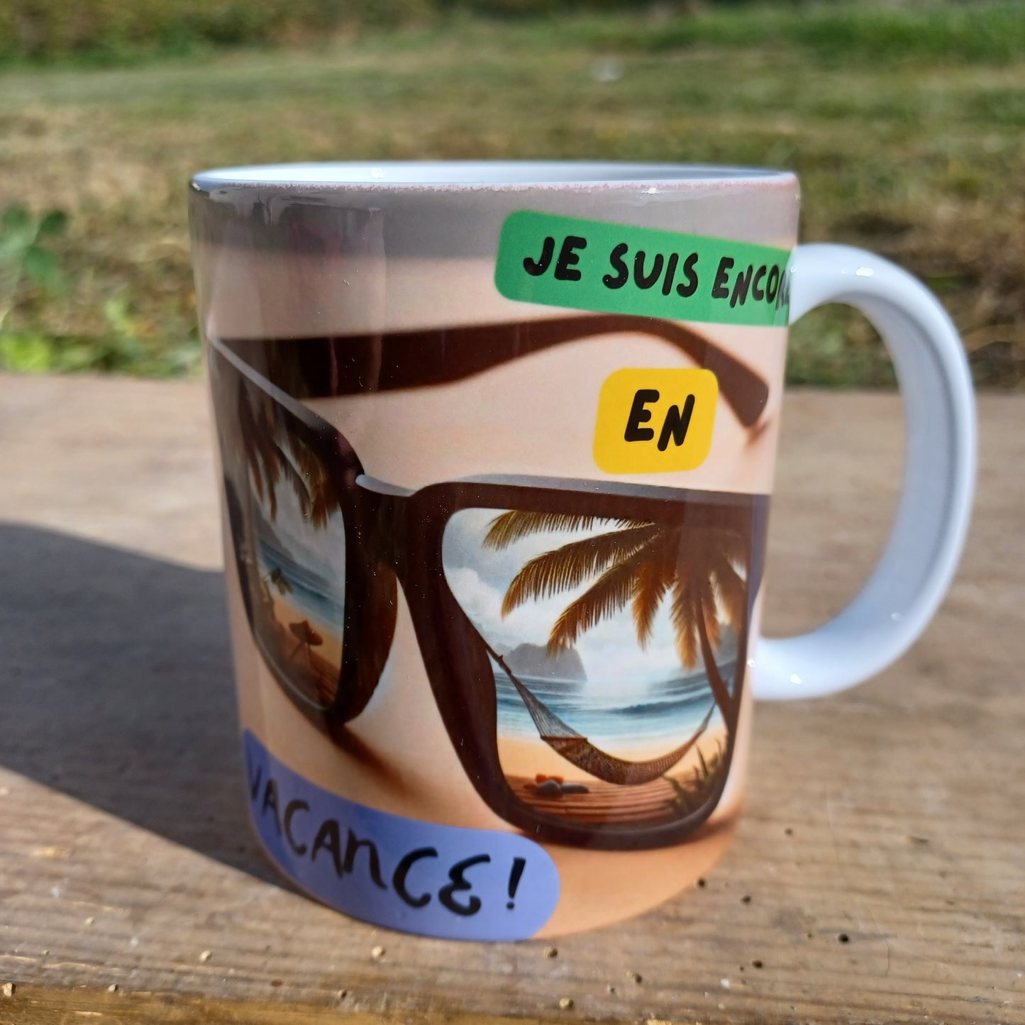 mug je suis encore en vacance