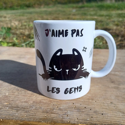 Mug "J'aime pas les gens!"