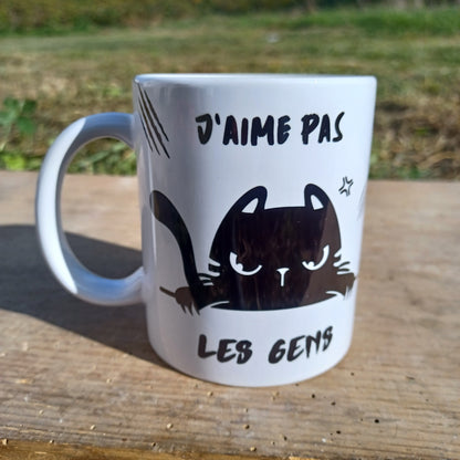 Mug "J'aime pas les gens!"