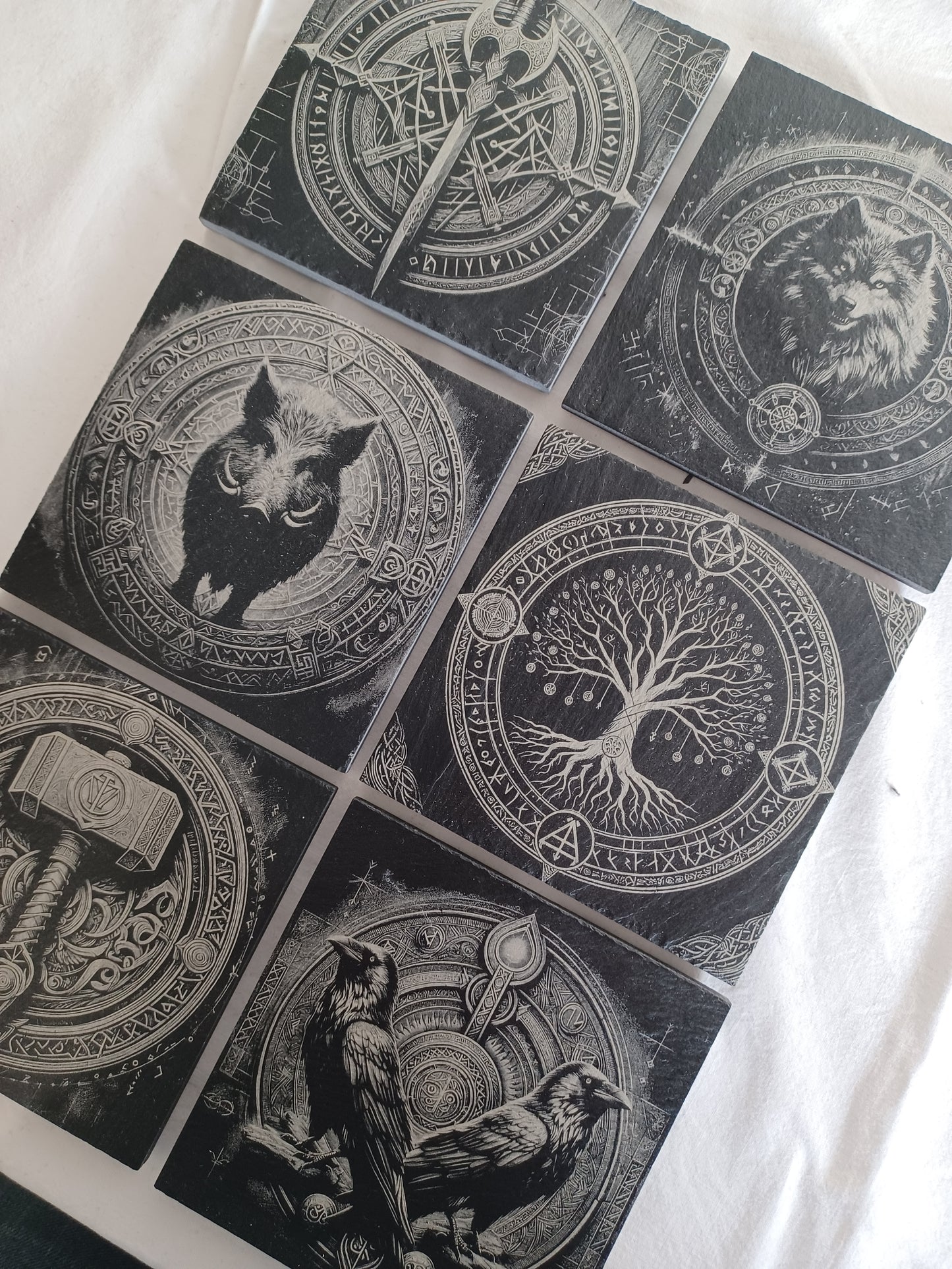 Sous-verres ardoise viking