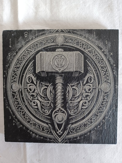 Sous-verres ardoise viking