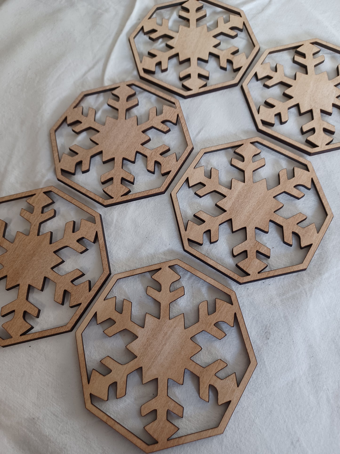 Sous-verre bois Flocon