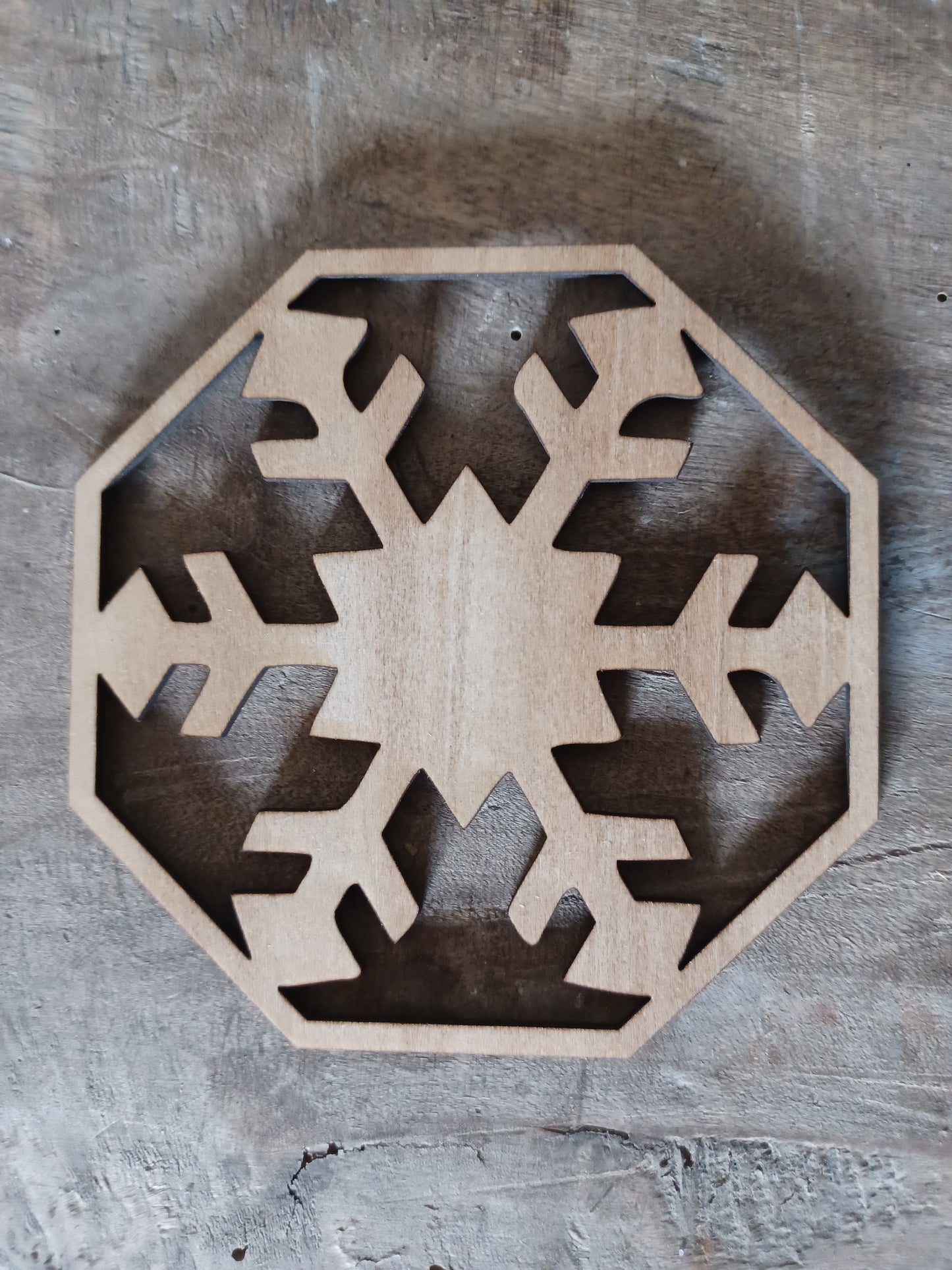 Sous-verre bois Flocon