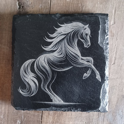 Sous-verre ardoise Cheval