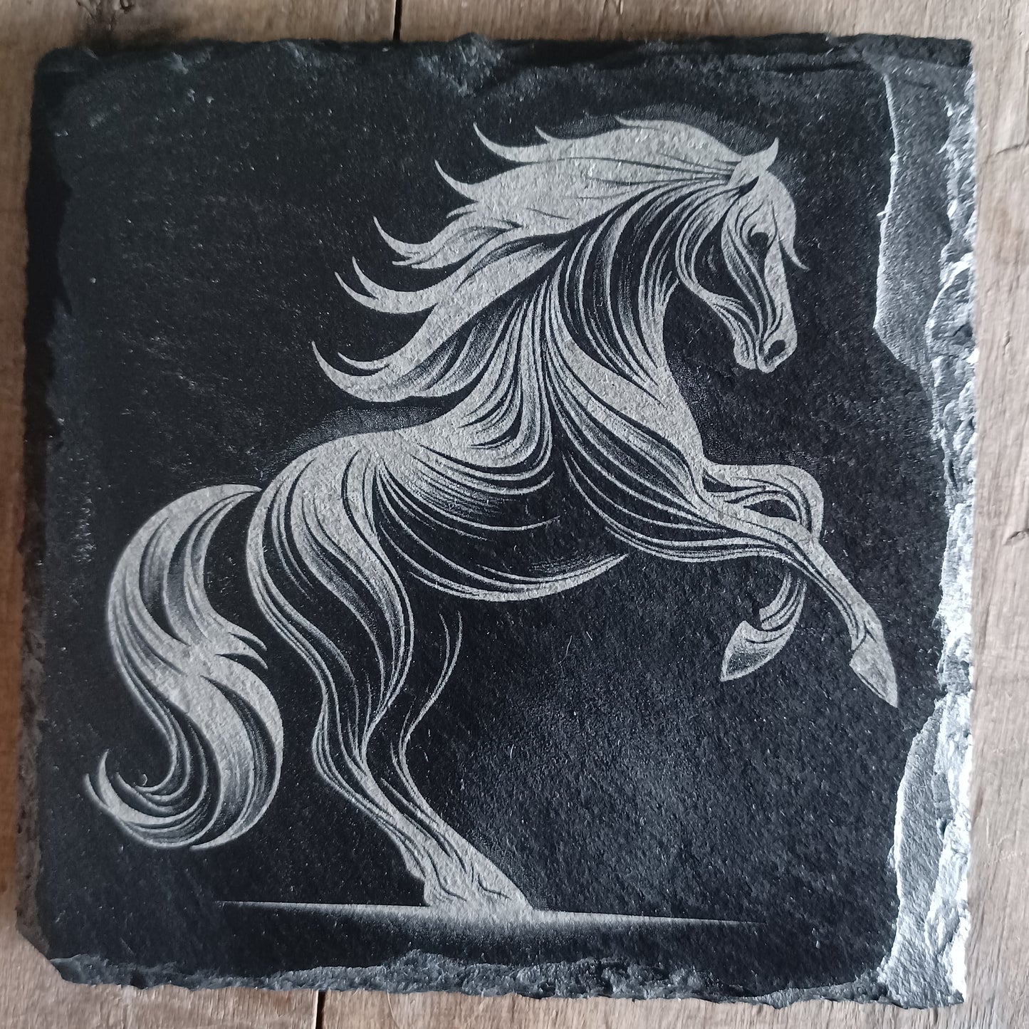 Sous-verre ardoise Cheval