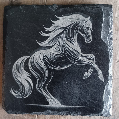 Sous-verre ardoise Cheval