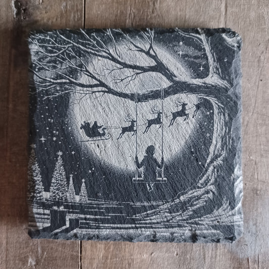 Sous-verre ardoise Une nuit particulière