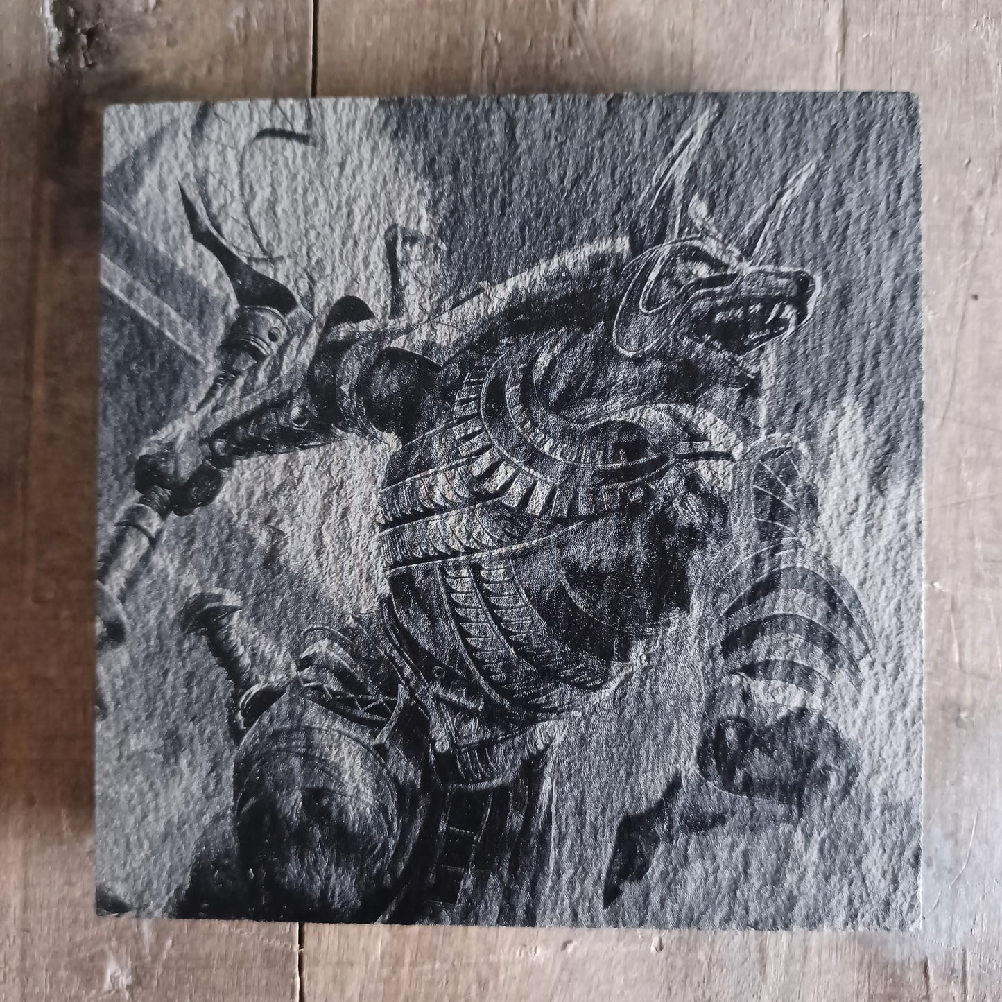 Sous-verre ardoise Anubis steel rage