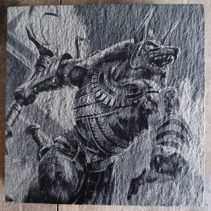 Sous-verre ardoise Anubis steel rage