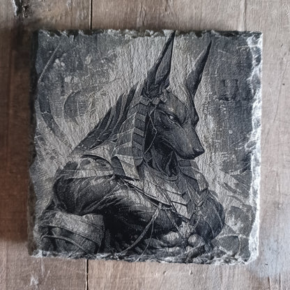 Sous-verre ardoise Anubis