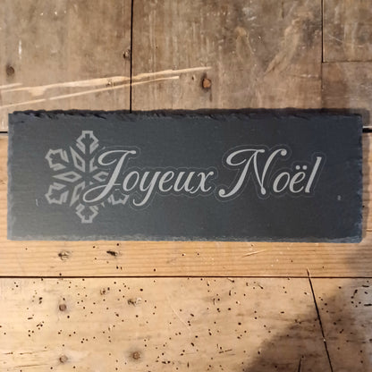 Plateau en ardoise gravé "joyeux Noël"