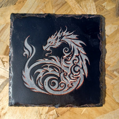 Sous-verre ardoise Souffle du Dragon