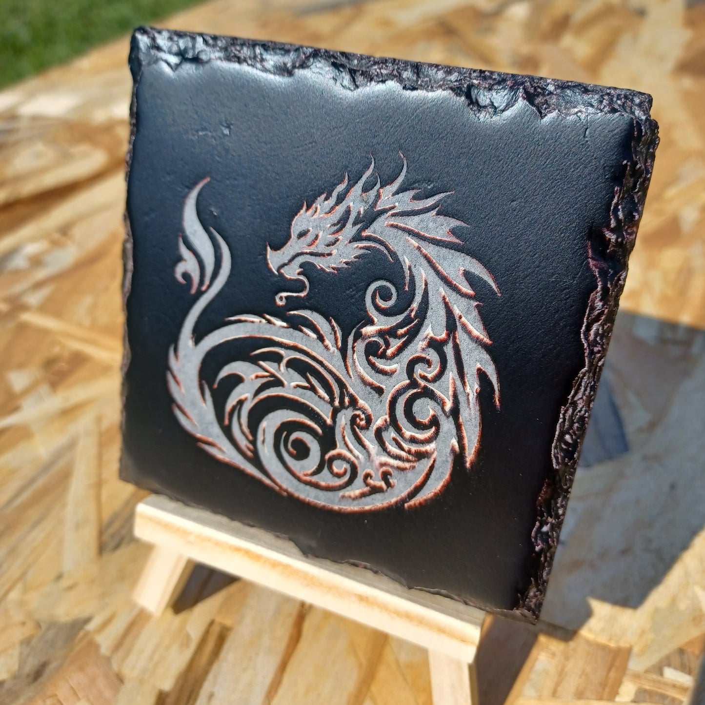 Sous-verre ardoise Souffle du Dragon