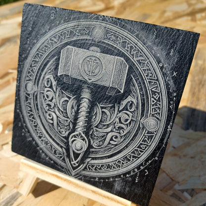 Sous-verre ardoise Mjölnir