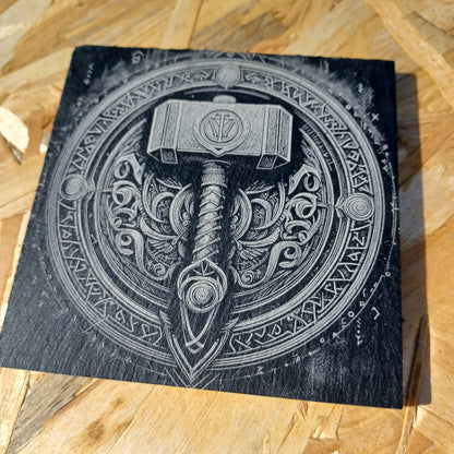 Sous-verre ardoise Mjölnir