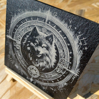 Sous-verre ardoise Fenrir