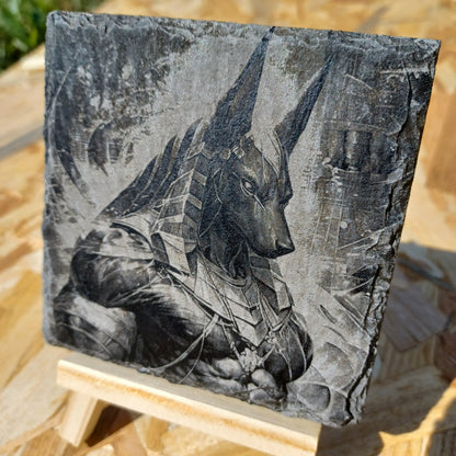 Sous-verre ardoise Anubis