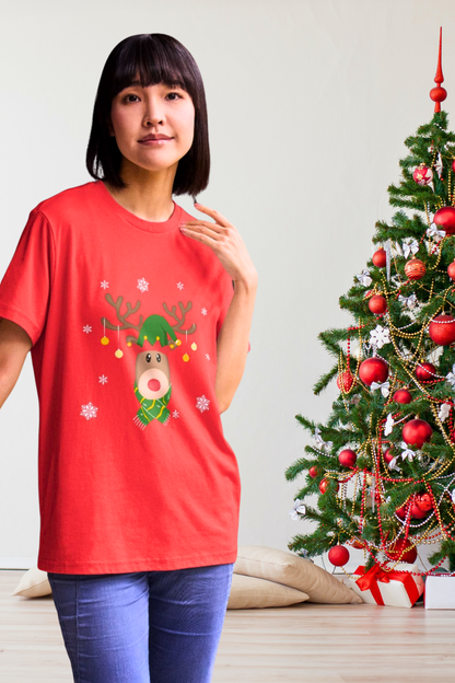 tee-shirt Renne de Noël Femme