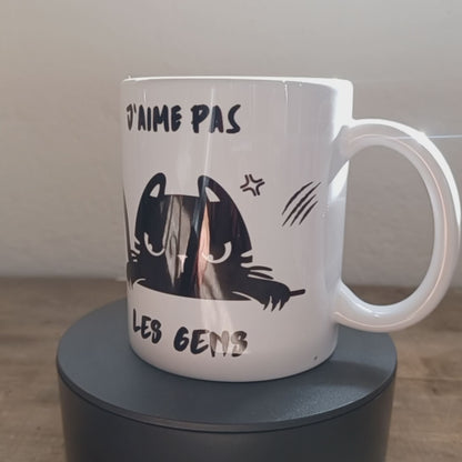 Mug "J'aime pas les gens!"